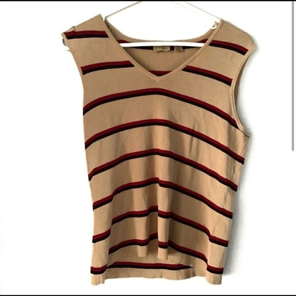 Caslon NORDSTROM striped sleeveless sweater - Picture 1 of 5